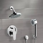 Remer SFH6179 Chrome Shower System with 6 Inch Rain Shower Head and Hand Shower