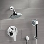 Remer SFH6179 Chrome Shower System with 6 Inch Rain Shower Head and Hand Shower