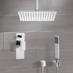 Remer SFH6506 Ceiling Rain Shower System with Handheld, Rain Shower Head, Shower Faucet Set