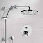 Remer SFR04 Chrome Thermostatic Shower System with 8 Inch Rain Shower Head and Hand Shower