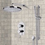 Remer SFR7046 Chrome Shower System with 10 Inch Rain Shower Head and Hand Shower