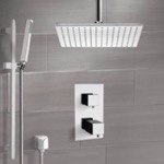 Remer SFR7401 Thermostatic Ceiling Rain Shower System with Handheld, Rain Shower Head, Shower Faucet Set