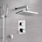 Remer SFR7402 Thermostatic Rain Shower System with Handheld, Rain Shower Head, Shower Faucet Set
