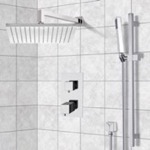 Remer SFR7403 Thermostatic Rain Shower System with Handheld, Rain Shower Head, Shower Faucet Set