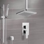 Remer SFR7546 Ceiling Rain Shower System with Handheld, Rain Shower Head, Shower Faucet Set