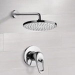 Remer SS1003 Chrome Shower Faucet Set with 8 Inch Rain Shower Head