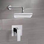 LCD surface-mounted shower mixer with a rain shower head F12C Chrome