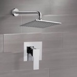Remer SS1223 Chrome Shower Faucet Set with 8 Inch Rain Shower Head