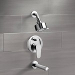 Remer TSF01 Chrome Tub and Shower Faucet Sets with Multi Function Shower Head