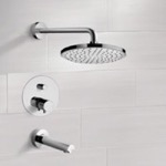 Remer TSF06 Thermostatic Tub and Shower Faucet Set with Rain Shower Head
