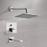 Remer TSF08 Chrome Thermostatic Tub and Shower Faucet Sets with 8