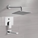 Remer TSF09 Chrome Tub and Shower Faucet Sets with 8