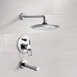 Remer TSF2006 Chrome Tub and Shower Faucet Sets with 9