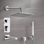 Remer TSH01 Chrome Tub and Shower System with 8