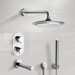 Remer TSH4407 Chrome Thermostatic Tub and Shower System with 9