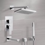 Remer TSH4544 Tub and Shower Faucet Set with Handheld and Rain Shower Head