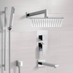 Remer TSR9509 Tub and Shower Faucet Set with Handheld and Rain Shower Head