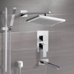 Remer TSR9543 Tub and Shower System with 9.5 Inch Rain Shower Head and Hand Shower