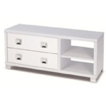 Cabinet, Sarmog 576, Unique Glossy White Cabinet with 2 Drawers