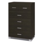 Sarmog 772 Decorative 6 Drawer Wood Cabinet with Chrome-Plated Feed and Handles