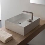 Scarabeo 5112 Rectangular White Ceramic Vessel Sink