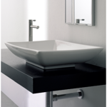 Scarabeo 8046 Rectangular White Ceramic Vessel Sink