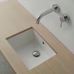 Scarabeo 8090 18 Inch Rectangular Ceramic Undermount Sink