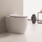 Scarabeo 5522 Modern Floor Standing Toilet, Ceramic, Rounded