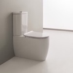 Toilet, Scarabeo 5526, Modern Floor Standing Toilet, Ceramic, Rounded