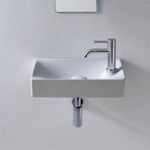 Scarabeo 1501 Small Ceramic Wall Mounted or Vessel Sink