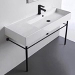 Scarabeo 5122-CON-BLK 48 Inch Console Sink, Modern