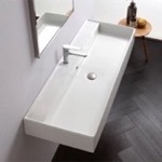 Scarabeo 8031/R-120A Trough Ceramic Wall Mounted or Vessel Sink