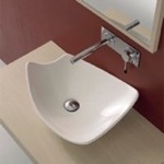 Scarabeo 8051 Rectangular White Ceramic Vessel Sink