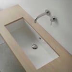 Scarabeo 8092 Rectangular Ceramic Trough Undermount Sink