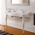 Scarabeo 5303-CON Double Console Sink, 50 Inch, Traditional
