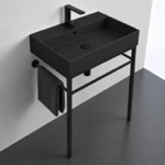 Scarabeo 8031/R-60-49-CON-BLK Sink Finish