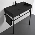 Scarabeo 8031/R-80-49-CON-BLK Sink Finish