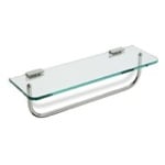 StilHaus 765 Clear Glass Bathroom Shelf with Towel Bar