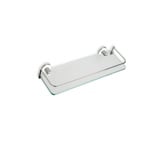 StilHaus 819-36 Satin Nickel Clear Glass Bathroom Shelf