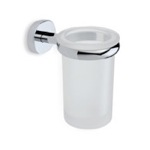 Gedy 2310-13 By Nameek's Eros Frosted Glass Toothbrush Holder With Chrome  Wall Mount - TheBathOutlet