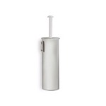 StilHaus ME039M-36 Toilet Brush Holder, Brushed Nickel, Wall Mounted, Rounded Brass