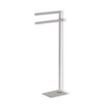 Towel Stand, StilHaus DI19-36, Satin Nickel Free Standing Towel Stand