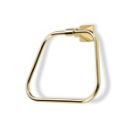StilHaus PR07-16 Gold Finish Classic-Style Brass Towel Ring