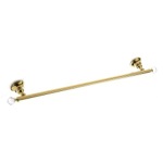 StilHaus SL05-16 Gold Finish Brass 24 Inch Towel Bar with Crystals