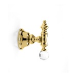 Bathroom Hook, StilHaus SL13-16, Gold Finish Brass Robe Hook with Crystal
