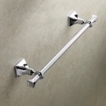 StilHaus PR06-08 Towel Bar, Chrome, Classic, 15 Inch, Brass