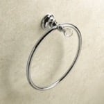 StilHaus SL07 Chrome or Gold Finish Towel Ring with Crystal