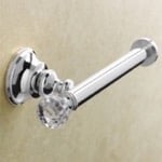 StilHaus SL11-08 Chrome Brass Toilet Roll Holder with Crystal