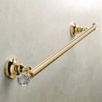 StilHaus SL45-16 Towel Bar, Gold, Brass, 20 Inch, with Crystals