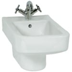 Vitra 4329-003-0288 Modern Wall Mount Bidet, Ceramic, Squared